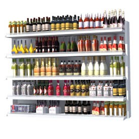 Alcohol shelf 3D Object | FREE Artlantis Objects Download